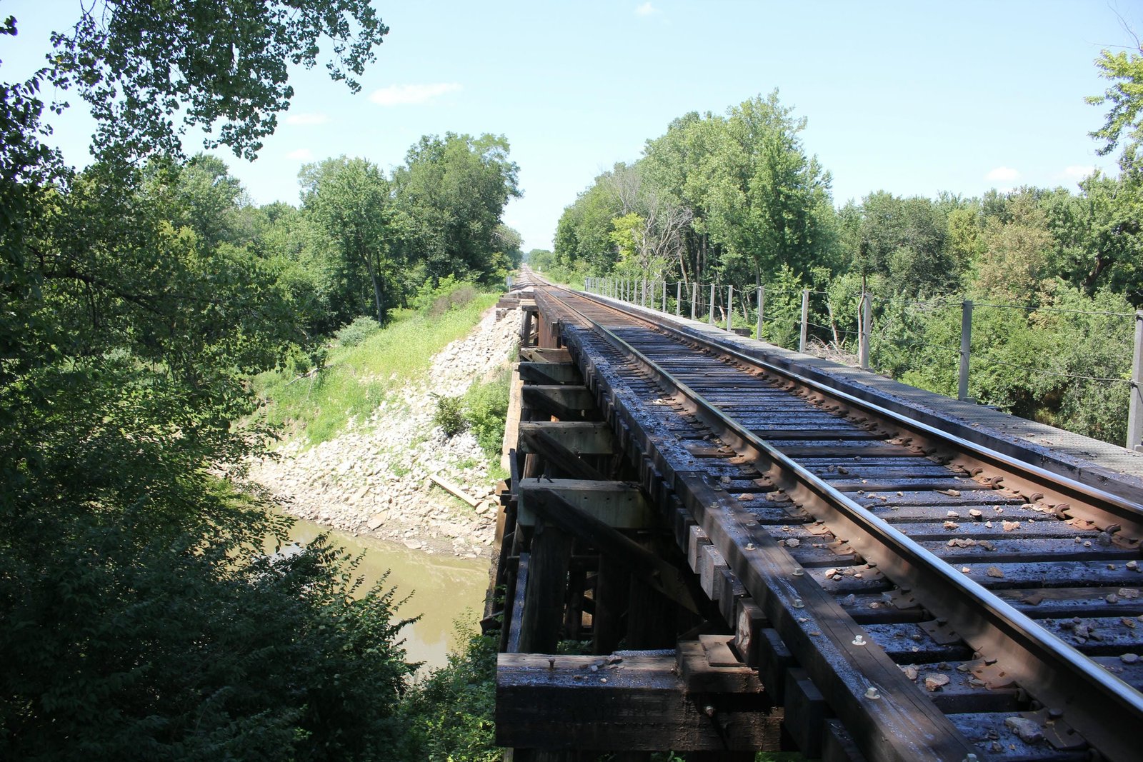 Looking north